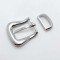 25mm Luxury Metal Zinc Alloy Polish Nickel Electroplated Pin Belt Buckle With Loop Buckle For Small Size Belt Buckle Set
