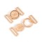 Custom Logo Zinc Alloy Swimwear Gold Bra Buckle Connector Metal Closure Buckle For Bikini