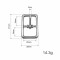 Stainless Steel 20mm Leather Belt Buckle Leather Belt Metal Bag Accessories Buckle