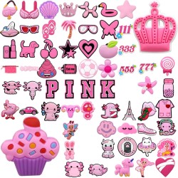 2025 New Style Unique Design Pink Series Buckle Accessories Manufacturer Personalized Bulk Shoe Charms