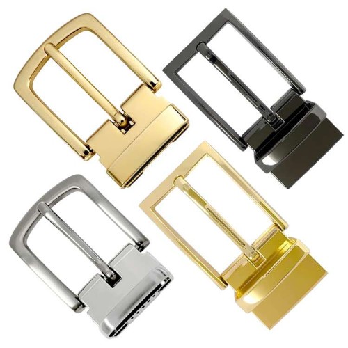 Factory Outlet Custom Zinc Alloy Metal Laser Logo 35/40mm Spinning Reversible Pin Belt Buckles Man's Waist Leather Belt Buckle