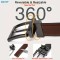 Factory Outlet Custom Zinc Alloy Metal Laser Logo 35/40mm Spinning Reversible Pin Belt Buckles Man's Waist Leather Belt Buckle