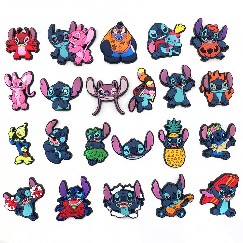2025 Popular Custom Shoes Decoration Cartoon Clogs Charms Accessories Halloween Charms And-stitchely Shoe Charms
