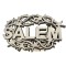 Custom Letter Shape Metal Belt Buckle Brand Logo Matt Silver Plating Metal 38mm Alloy Buckle For Man