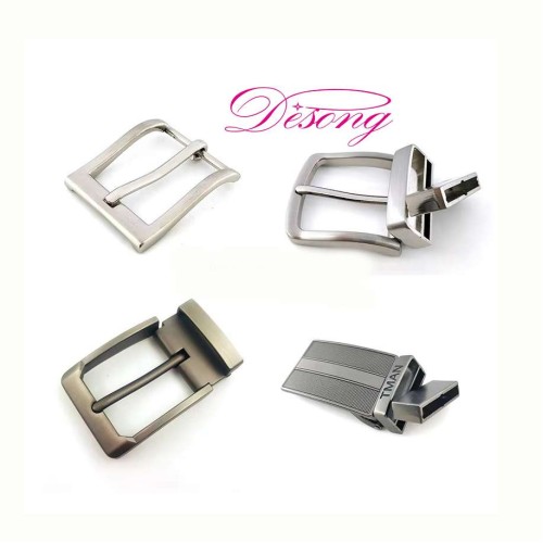 Nickel Free Zinc Alloy Custom Logo Silver Buckles For Men Belt