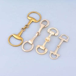 Factory Wholesale Hardware Crafts Chain Buckle Gold Metal Horse Bit Shoe Buckles