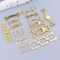 Factory Wholesale Hardware Crafts Chain Buckle Gold Metal Horse Bit Shoe Buckles