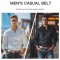 Custom Casual Fashion Vintage Devise Brown Needlepoint Embroidery Pin Buckle Genuine Leather Belts For Men
