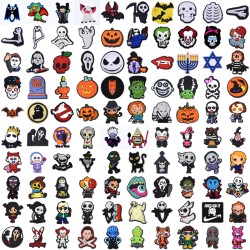 Gh2025 New Halloween Designs Pvc Charms Clogs Buckled Shoe Custom Buckles For Shoes Shoe Decorations Accessories