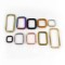 Meetee 16-50mm Alloy Oblong Rectangle Buckle Garment Hardware Accessories Square Ring Buckles For Bag