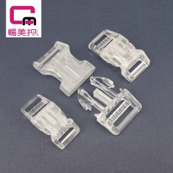 Factory Price Transparent Pc Buckle Pet Accessories Plastic Curve Quick Side Release Buckles For Dog Collar