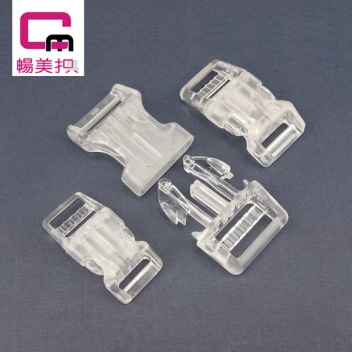 Factory Price Transparent Pc Buckle Pet Accessories Plastic Curve Quick Side Release Buckles For Dog Collar