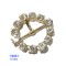 Square Shape Rhinestone Belt Buckles Ladies Metal Shoe Pin Buckles
