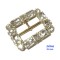 Square Shape Rhinestone Belt Buckles Ladies Metal Shoe Pin Buckles