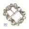 Square Shape Rhinestone Belt Buckles Ladies Metal Shoe Pin Buckles