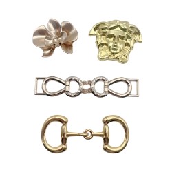 Factory High Quality Shoes Flower Accessories Ladies Shoes Buckle Metal Accessories Footwear Mouth Sandals
