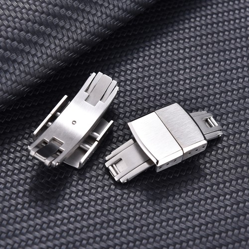 Custom Logo Deployment Clasp Metal Solid Folding Watch Buckle For Cts Watch Strap