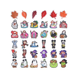 New Halloween Designs Pvc Charms Clogs Buckled Shoe Custom Buckles For Shoes Shoe Decorations Accessories Fall Charms For Clog