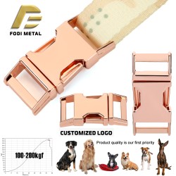 Zinc Alloy Heavy Duty Rose Gold 15mm Side Releae Buckle Metal Buckle Accessories