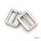 Nickel Logo Custom Engraved Slider Buckle Metal Adjuster Buckle For Bag