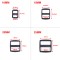 Color Plastic Buckle Ribbon Three-gear Buckle Luggage Backpack Adjustment Square Tri Glide Slides Buckle