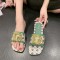 Wholesale Stylish Beach Metal Buckle Women Lady Shoes Slippers Flat Sandals For Women And Ladies