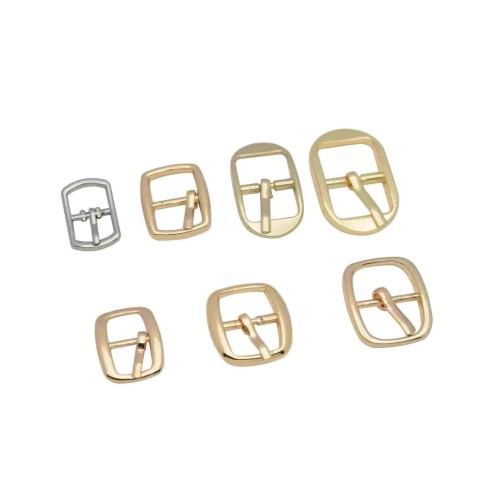 Custom Shoe Pin Buckle Bag Parts Accessories Single Prong Strap Buckles Center Bar Belt Buckle