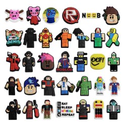 New Stock Roblox Hole-in-the-hole Shoes Flower Diy Cartoon Robot Removable Shoe Buckle Decoration