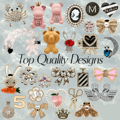 Wholesale Designer Metal Shoes Charm Popular Metal Bag Charm Luxury Rhinestones Metal Luxury Designer Clog Shoe Charms Bulk