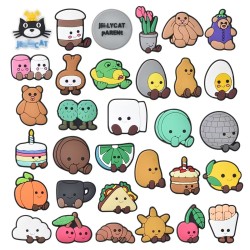 New Cute Jelly Cat Series Pvc Shoe Buckle Diy Accessories Upper Position Decoration Clog Charm In Stock
