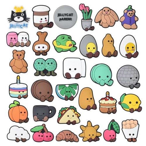 New Cute Jelly Cat Series Pvc Shoe Buckle Diy Accessories Upper Position Decoration Clog Charm In Stock