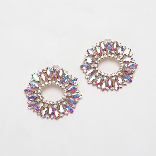 Luxury Fashion Irregular Heel Shoe Accessory With Heart Crystal Shoe Clip Acrylic Rhinestone Iron Glass Buckle Decorations
