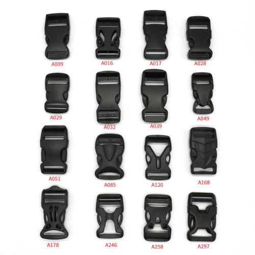 Wholesale Dual Adjustable 25mm 38mm Quick Release Side Buckles Backpacks Pom Material Safety Strap Plastic Buckles