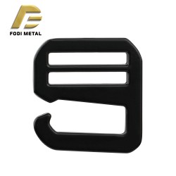 G2030 Custom Metal Zinc Alloy Adjustable G Hooks Buckles Black Backpack Luggage Strap Buckle