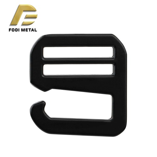 G2030 Custom Metal Zinc Alloy Adjustable G Hooks Buckles Black Backpack Luggage Strap Buckle