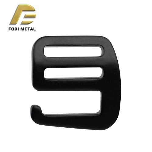Black G-hook Backpack Shoulder Strap Adjustment Buckle