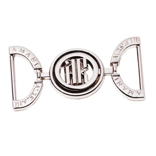 Good Quality Shoes Clip Metal Accessory Custom Silver Logo Slider Buckle Adjuster Sneaker Shoe Hardware Metal Buckle For Bikini