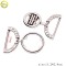 Good Quality Shoes Clip Metal Accessory Custom Silver Logo Slider Buckle Adjuster Sneaker Shoe Hardware Metal Buckle For Bikini