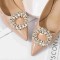 Wholesale Rhinestone Lady Shoe Accessories Buckle Elegant Leather Shoe Wedding Party Shoe Clips Detachable Applique Upper Decor
