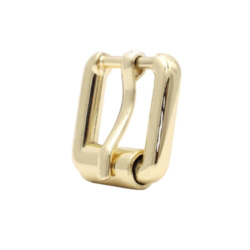 Gold Plated Bag Strap Buckle Metal Adjustable Roller Pin Buckle For Bag Fittings