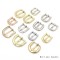 Gold Plated Bag Strap Buckle Metal Adjustable Roller Pin Buckle For Bag Fittings