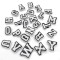 Black And White Letter Fluorescent Series Shoe Buckles Pvc Soft Rubber Flower Shoes Decorations Accessory