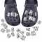 Black And White Letter Fluorescent Series Shoe Buckles Pvc Soft Rubber Flower Shoes Decorations Accessory