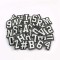 Black And White Letter Fluorescent Series Shoe Buckles Pvc Soft Rubber Flower Shoes Decorations Accessory
