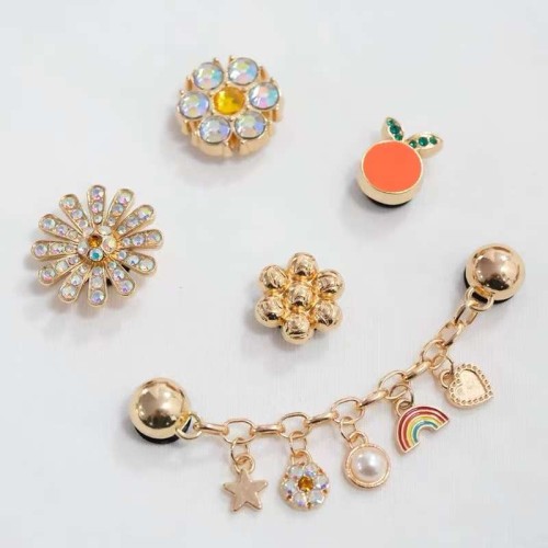 Cross-border Hole Shoe Accessories Shoe Flower Shoe Buckle High Quality Metal Accessories Hardware Chain Diy Decorative Buckle