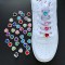 Pink Rhinestones Bling Shoe Lace Buckles Decorations Lace Clips Shoe Accessories Made Of Durable Metal