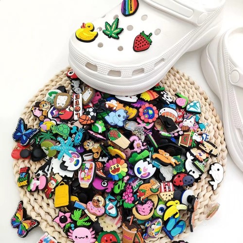 Sneakers Series Cartoon Beach Shoes Decorative Buckle Personality Diy Everything Soft Rubber Shoe Buckle Accessories