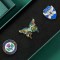 Golden Shoe Buckle Artistic Letter Pattern Decorative Pin Buckles Made Metal Crystal Alloy Belts Bags Garments Weddings