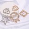 Fancy Design Apparel Metal Trims Rhinestone Buckle Pearl Design Slide Buckle For Clothing For Bag Decoration Garment Accessories