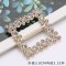Fancy Design Apparel Metal Trims Rhinestone Buckle Pearl Design Slide Buckle For Clothing For Bag Decoration Garment Accessories